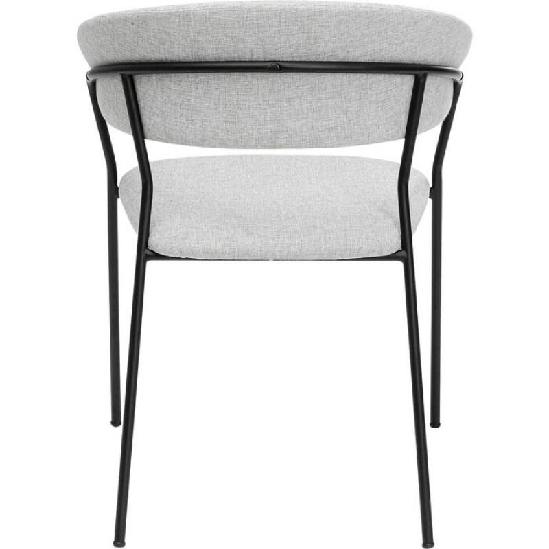 Chair with Armrest Belle Light Grey